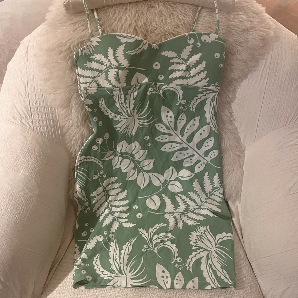 Stretchy Soft Cotton Tropical Beach Dress